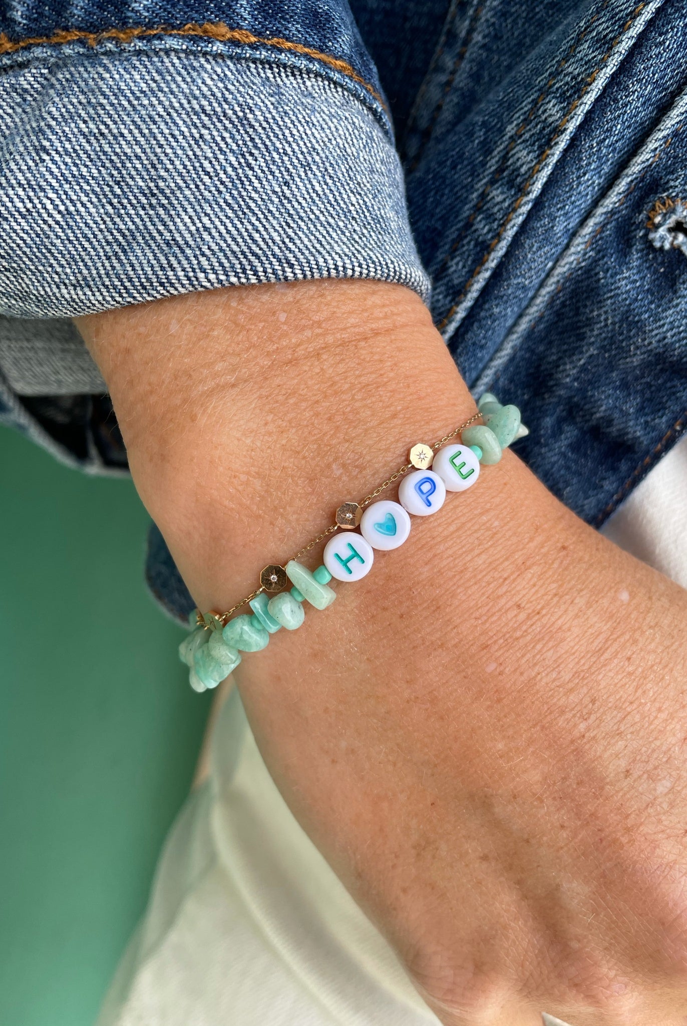 Bracelet tikeau vert HOPE