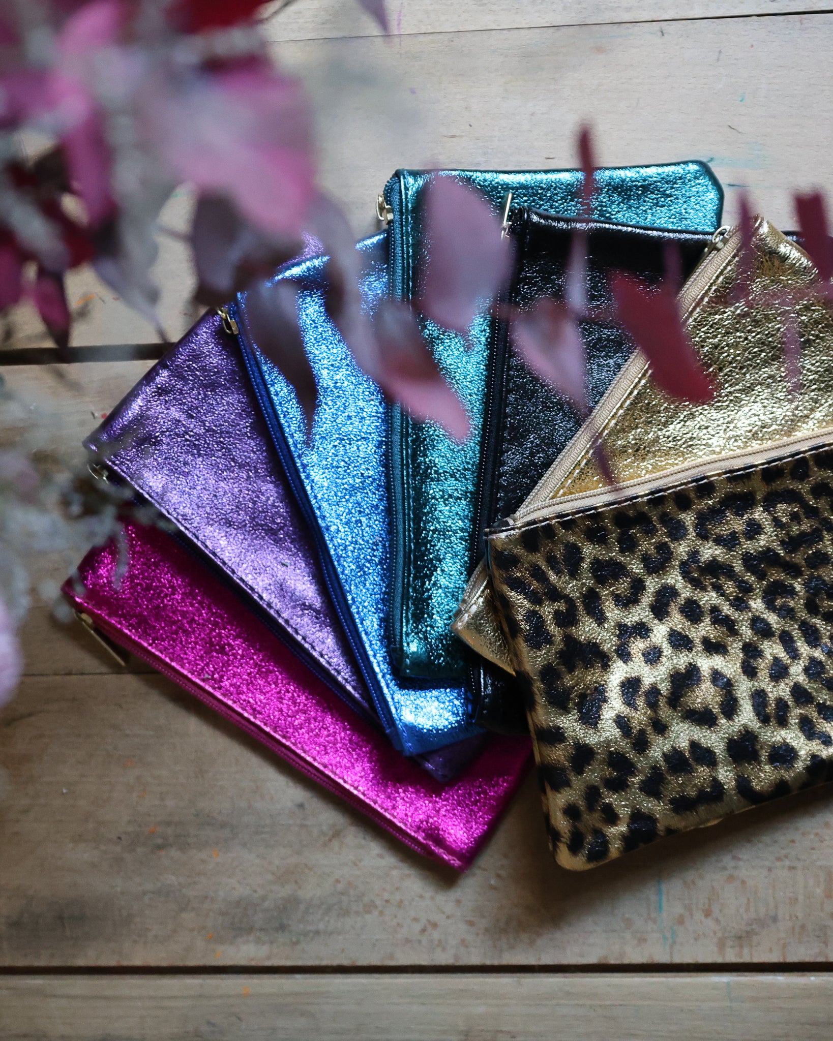 Pochettes en cuir multi