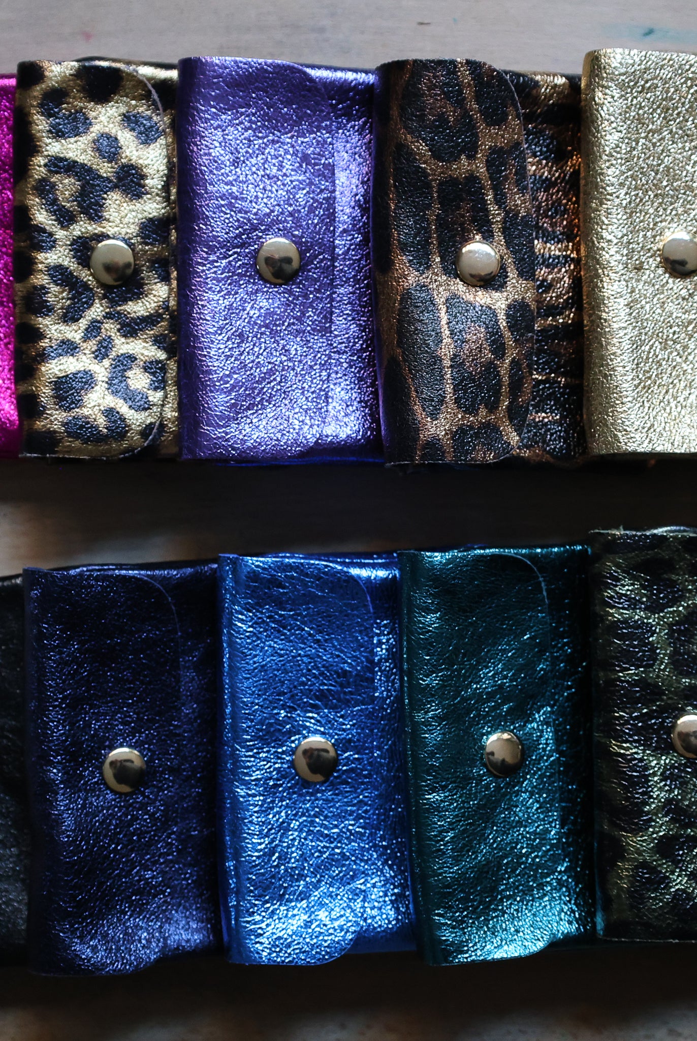 Porte Monnaie en cuir Multicolore