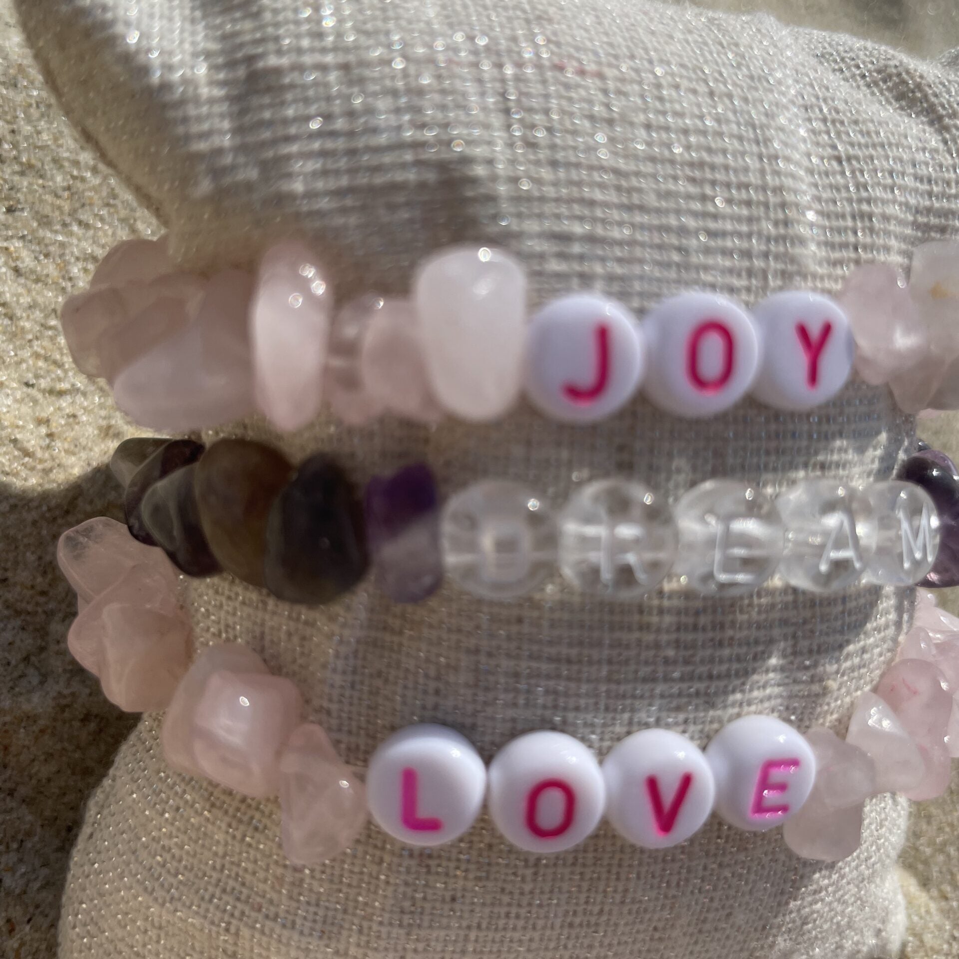 Trio bracelets tikehau jade et amethyste