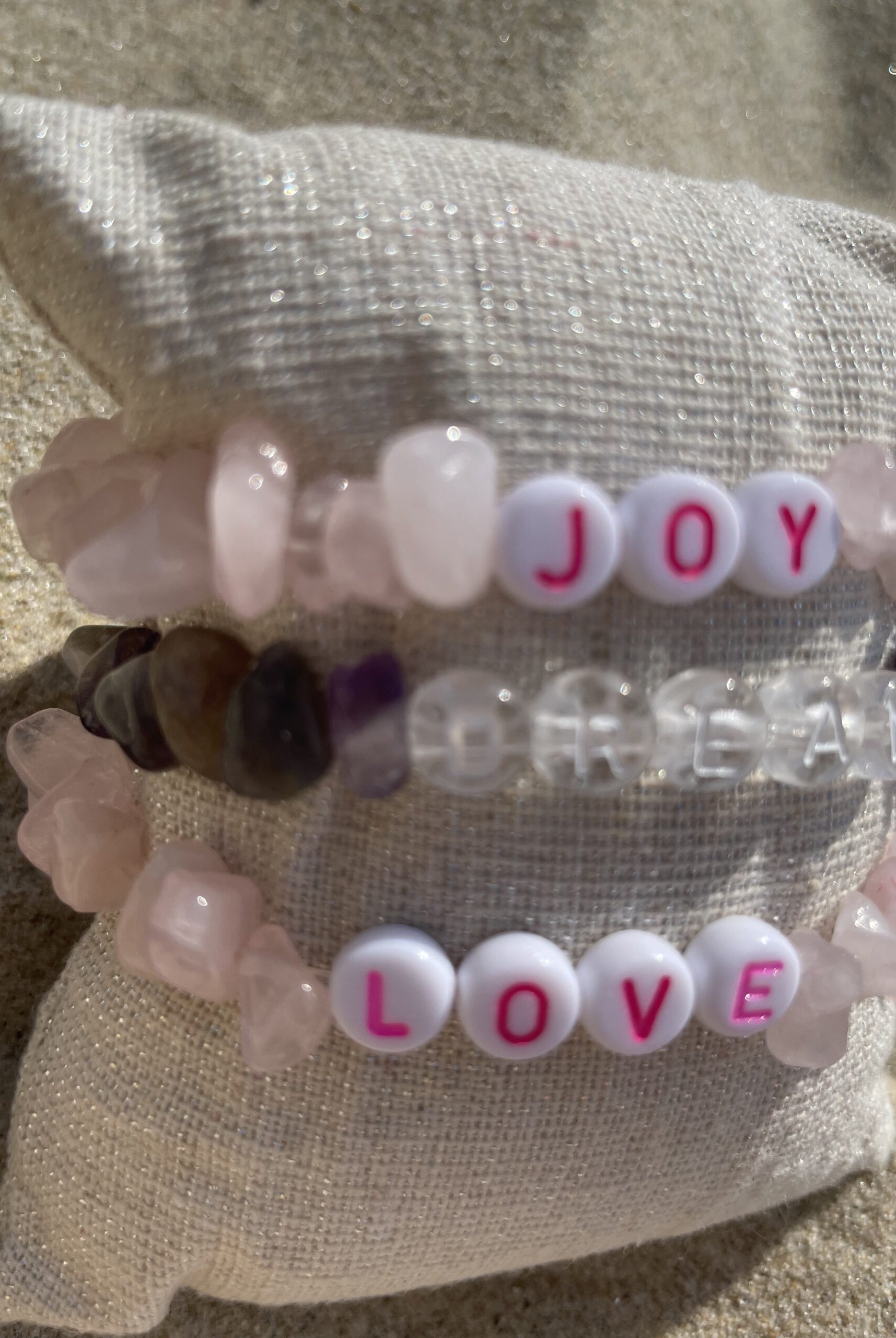 Trio bracelets tikehau jade et amethyste