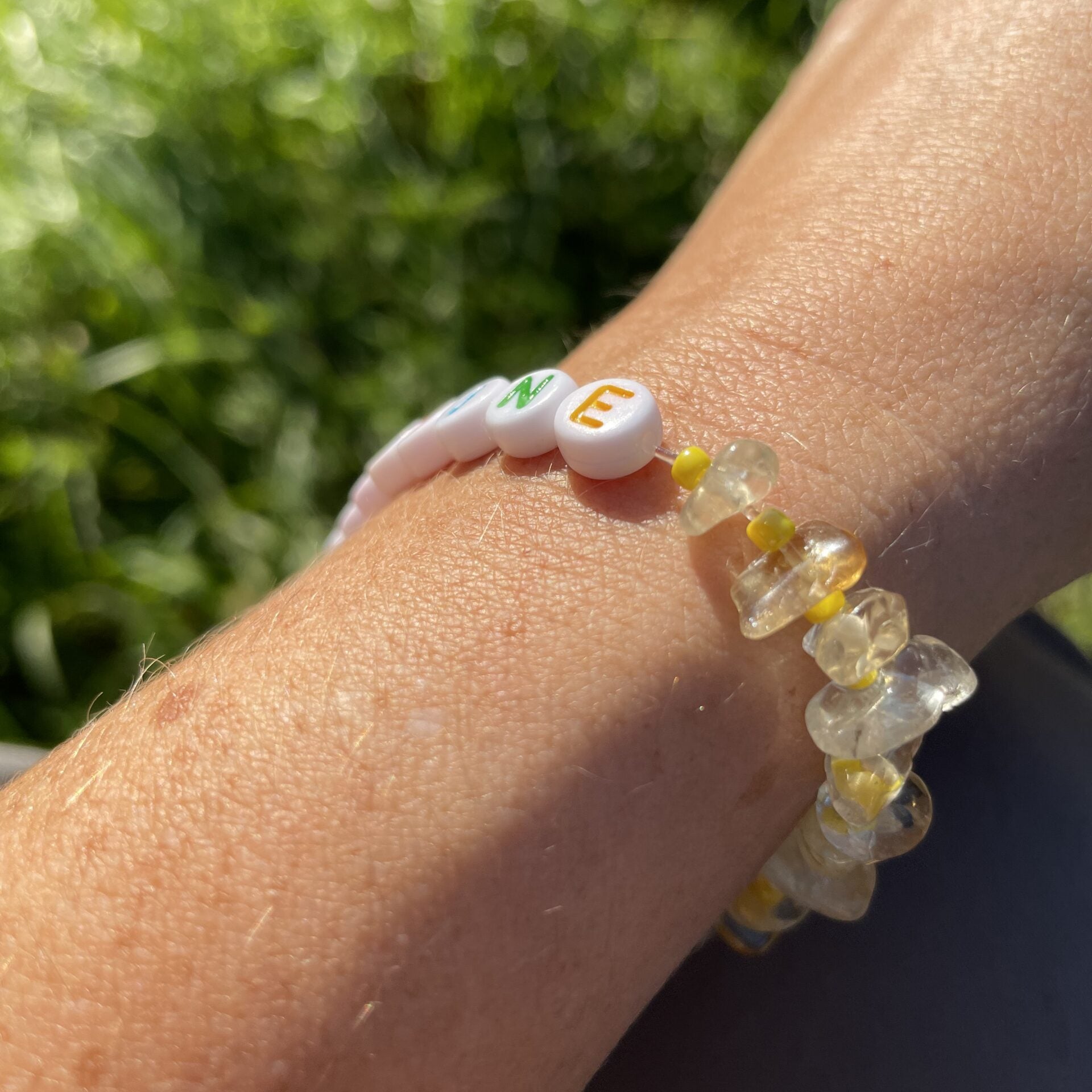bracelet tikehau jaune citrine detail