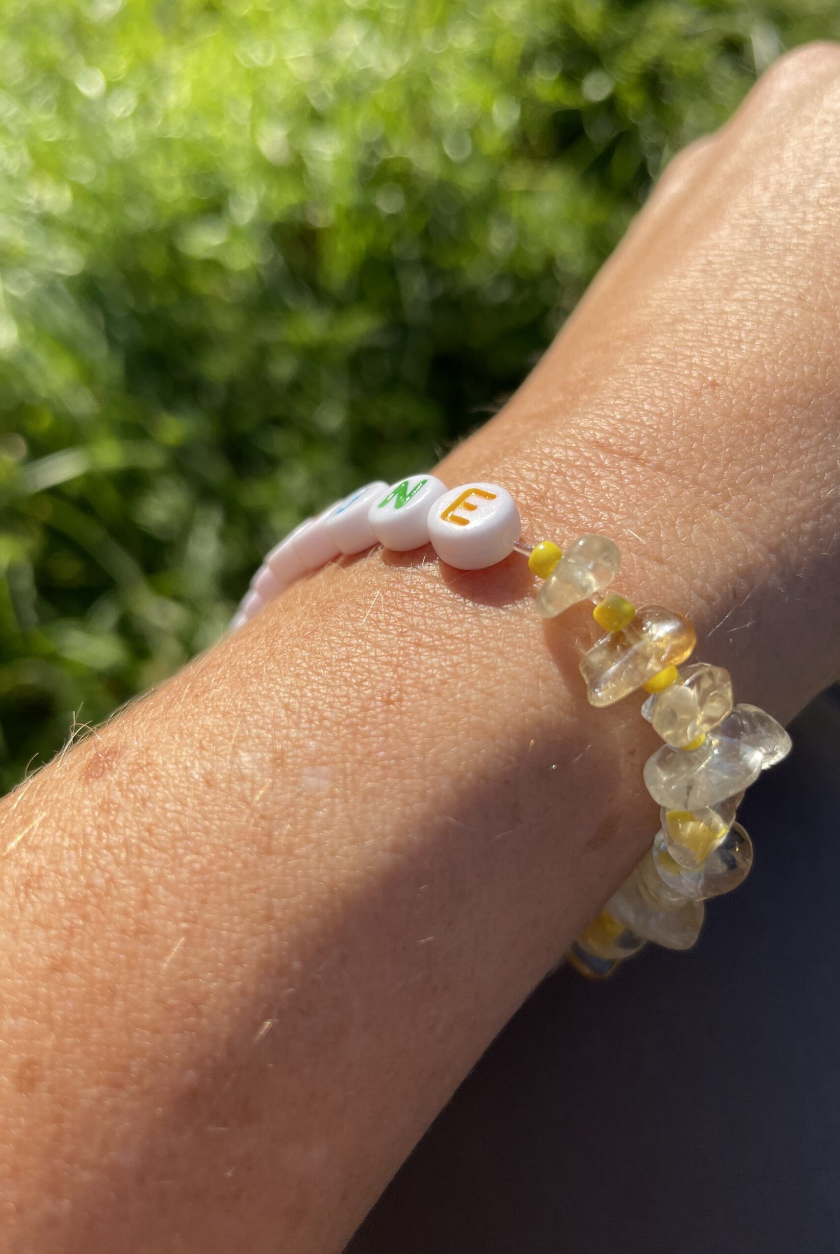 bracelet tikehau jaune citrine detail