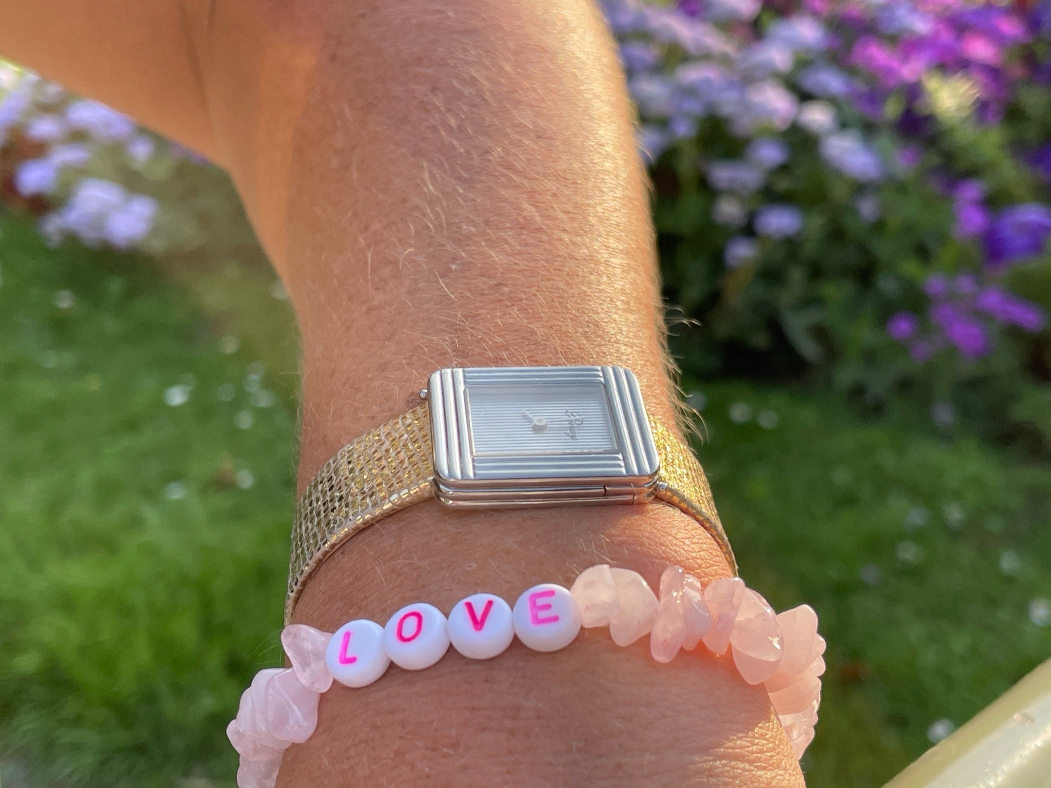 bracelet tikehau love rose en jade