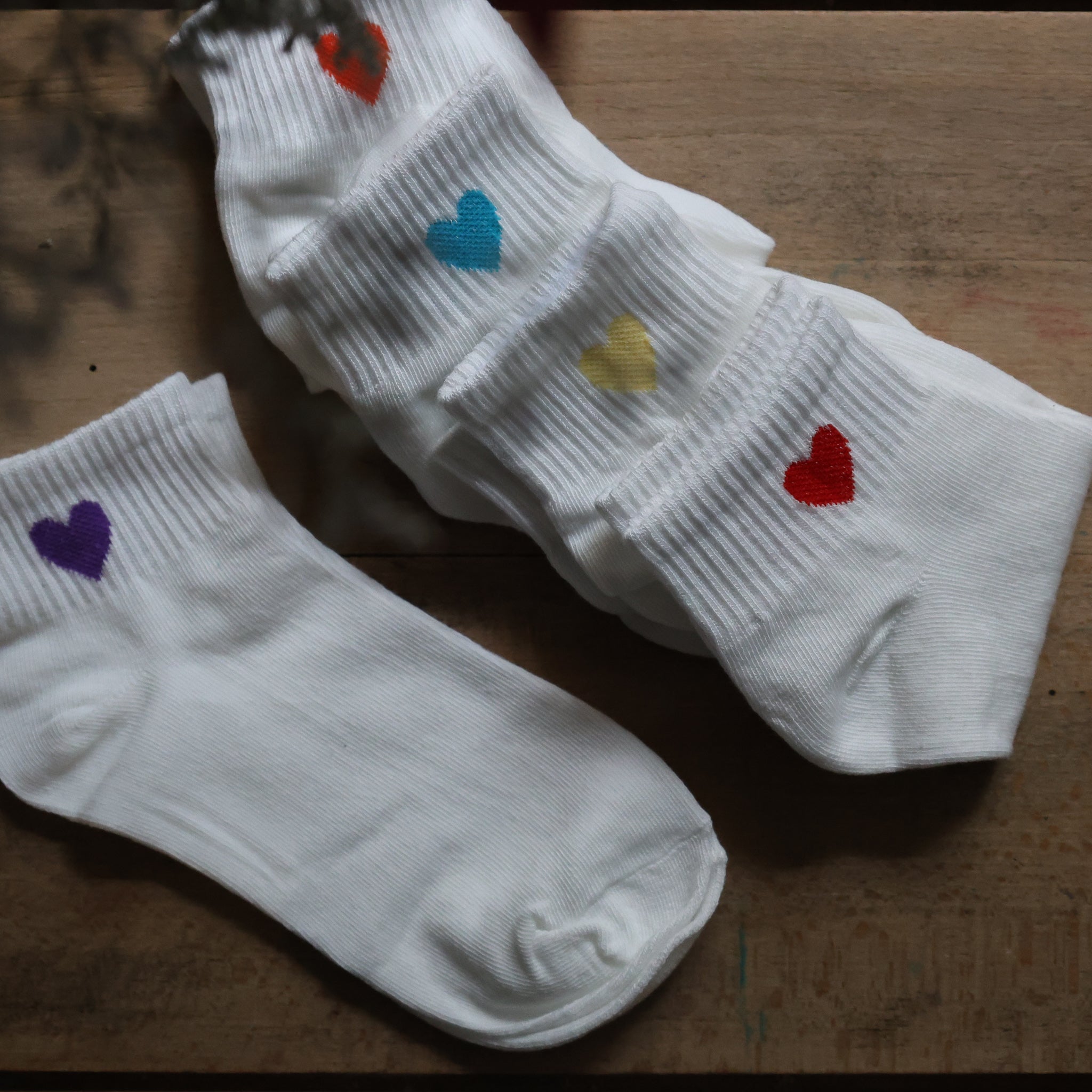 chaussettes coeur basses collection