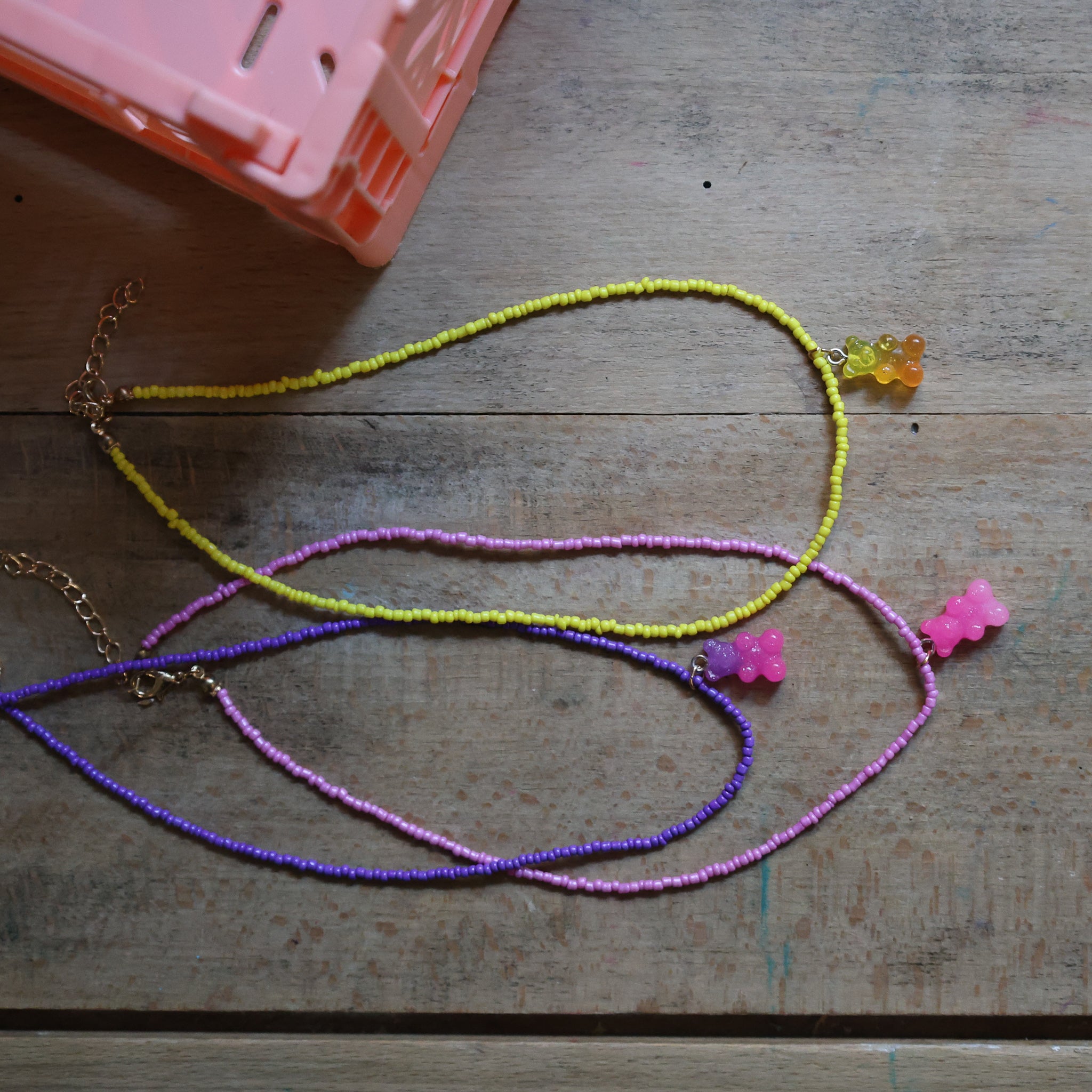 colliers nounours colorés enfant