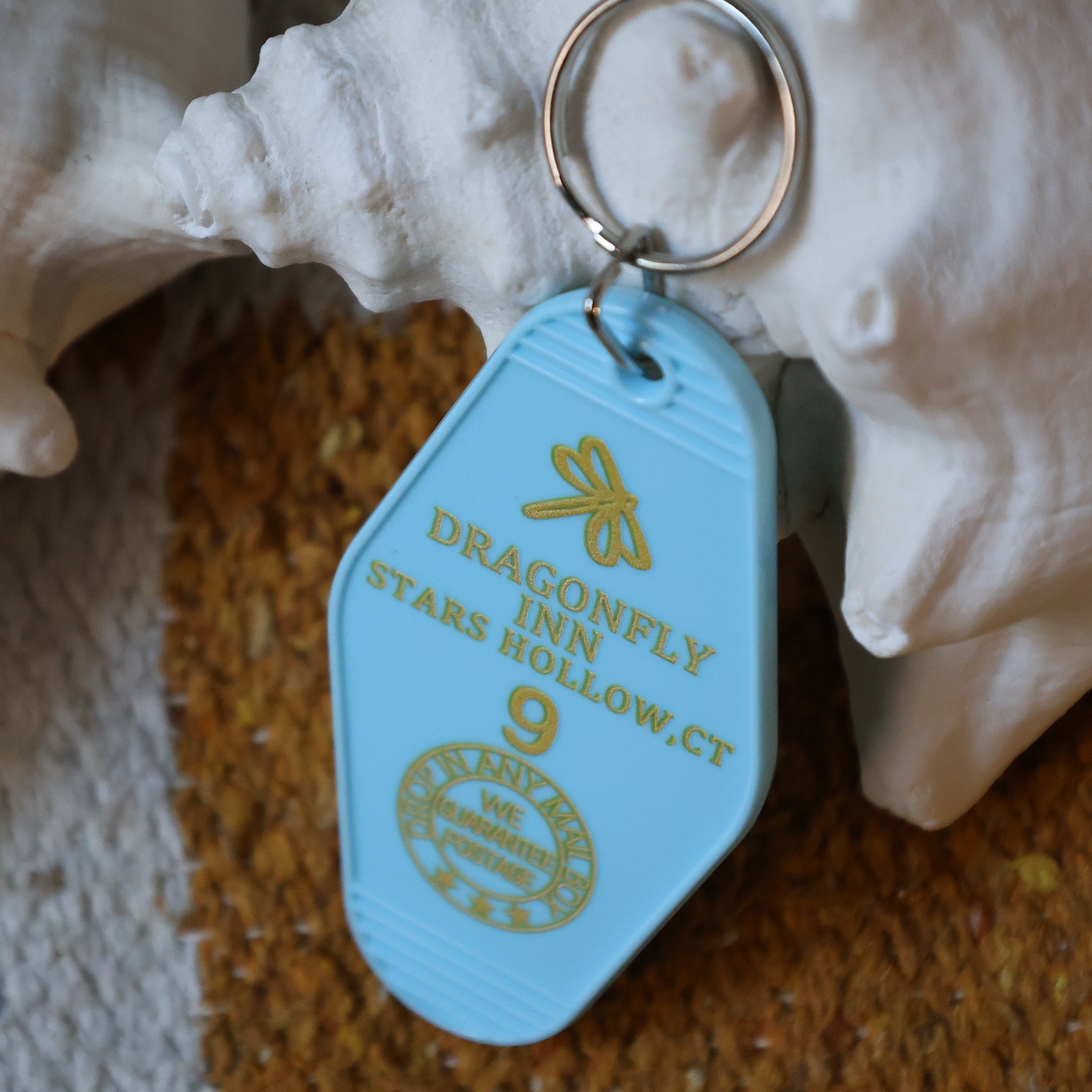 porte clef motel bleu ciel