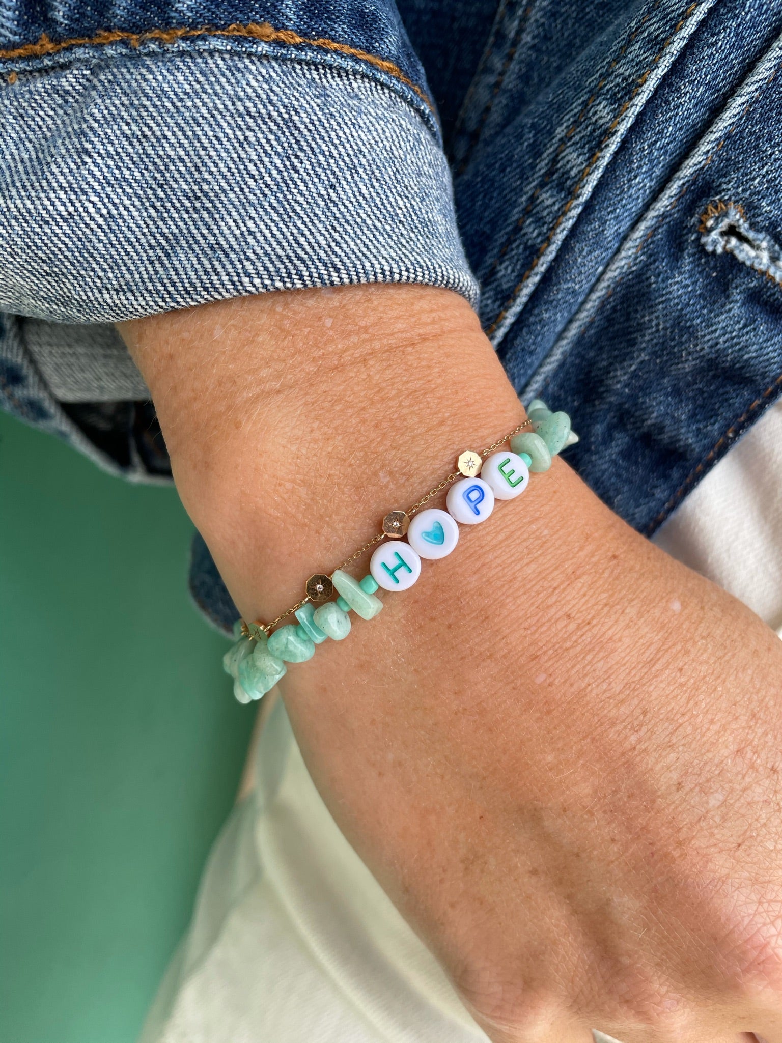 Bracelet tikeau vert HOPE