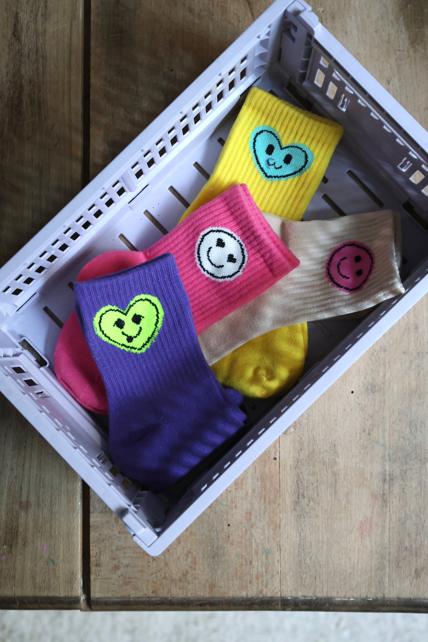 Chaussettes Enfant Smiley Colorées