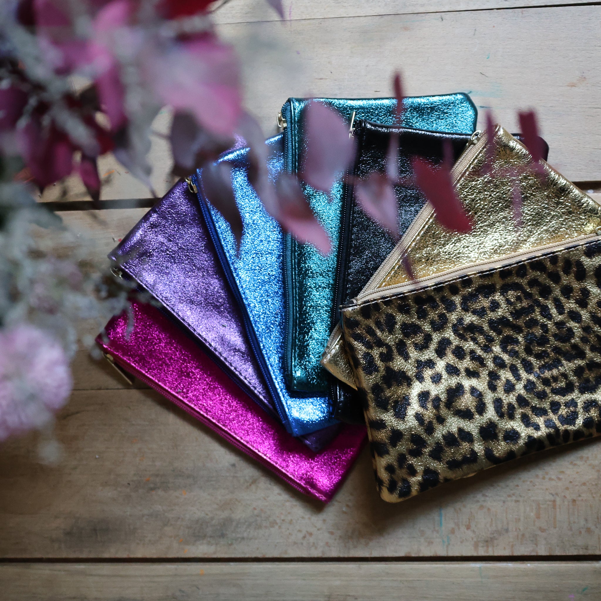 Pochettes en cuir multi