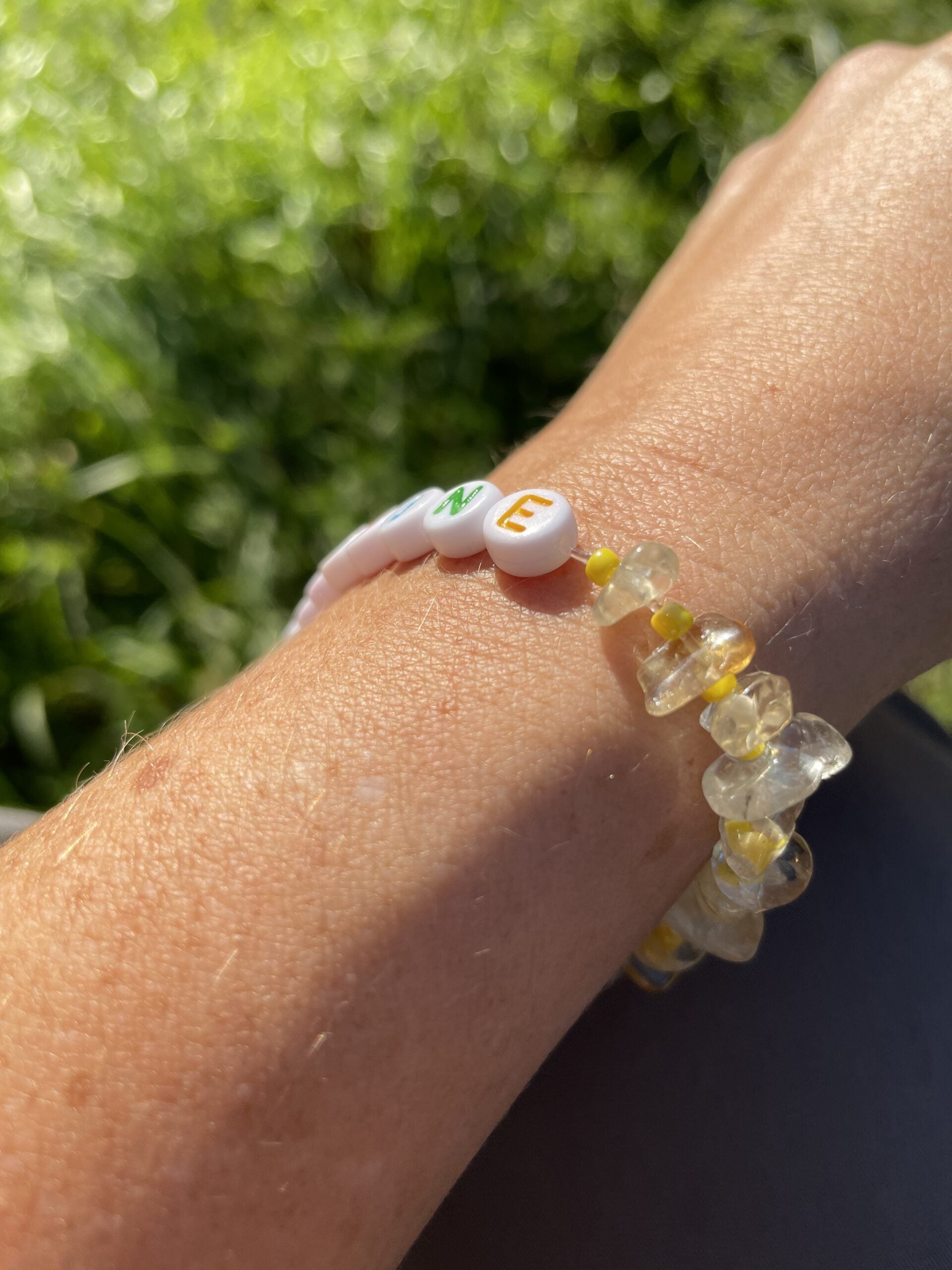bracelet tikehau jaune citrine detail