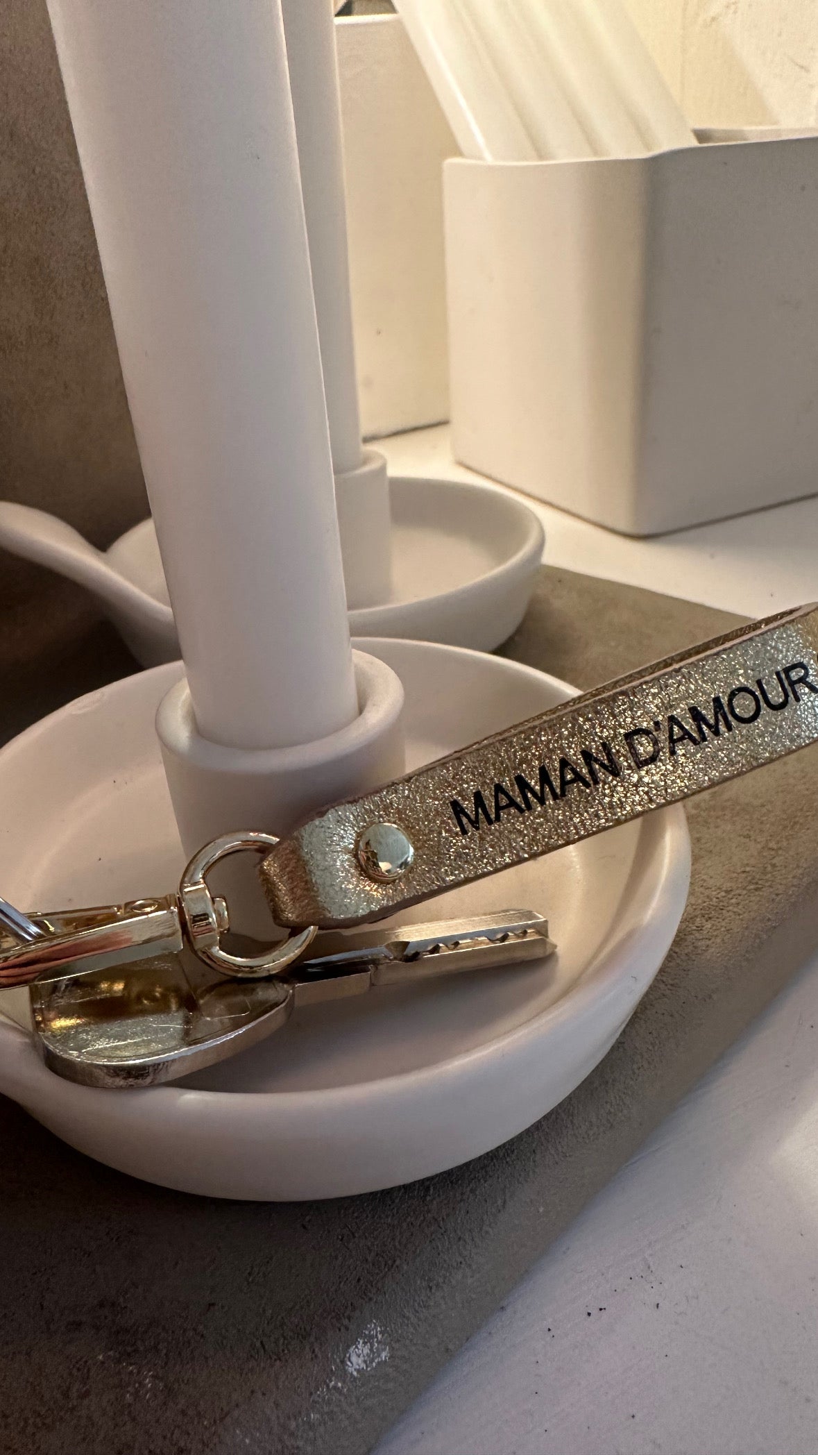 porte clef maman d amour doré
